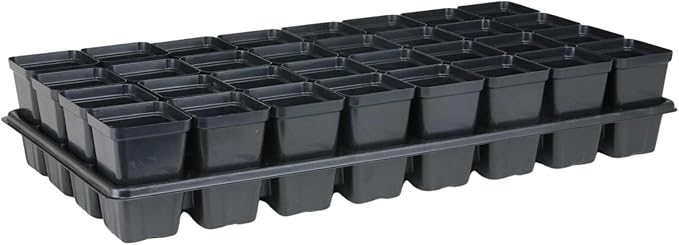 Bootstrap Farmer Extra Strength 32 Cell Seedling Starter Trays w/Inserts, 2 Pack, for Seed Germination, Plant Propagation, Growing Trays, Planting Starter