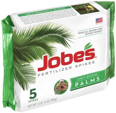 Jobe's 01010 5 spikes, 10-5-10, Palm Tree Fertilizer Spikes 3 pack