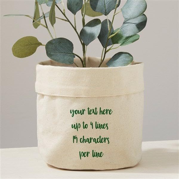 Personalization Universe Write Your Own Personalized Canvas Flower Planter- 7" x 7"