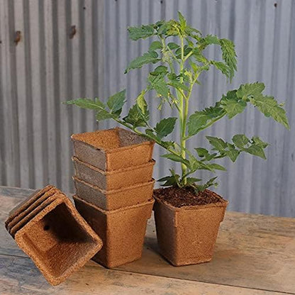 Park Seed CowPots 4-inch Tall Square Nitrogen-Rich Plant Seedling Starter, Set of 12