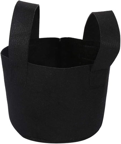 Black Felt Plants Growing Bag, Plant Grow Bags Garden Bag to Grow Vegetables, Vegetable Potato Planter Containers Flower Aeration Planting Pot Container for Planting Potatoes (1 Gallon (14 x 18cm))
