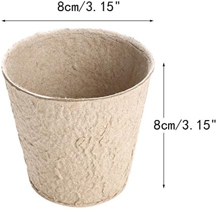 KINGLAKE 100 Pcs 3 Inch Peat Pots, Seeds Starter, Transplant Seedlings With 100 Pcs White Plastic Plant Labels