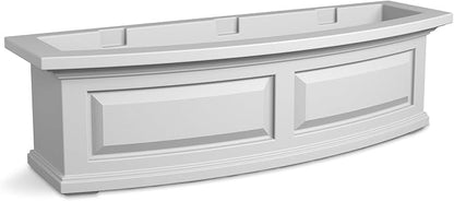Mayne Nantucket 3-Foot Window Box – Self-Watering, Weather-Resistant Planter for Flowers – Durable Design for Outdoor Use, Perfect for Windows