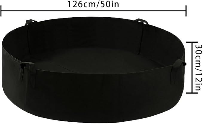 Fabric Raised Planting Bed,100 Gallon Garden Grow Bags Herb Flower Vegetable Plants Bed Round Planter,Dia50 x 12"