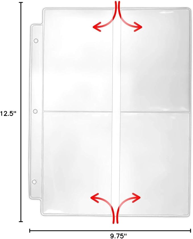 StoreSMART Seed Packet Binder Page - 4 Pockets per Page. 500-Pack. VP201-SEED-500