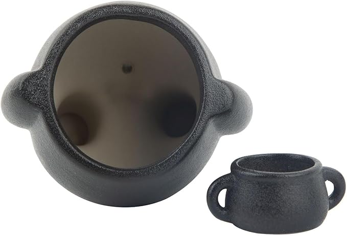 Funny Peeing Plant,5.4 Inches Ceramic Funny Body Plant Pot,Penis Planter,Novelty Peeing Plant Pot with Drainage,Pot Gift for Home Plant Enthusiasts, Friends, Family Or Colleagues Home Decor (Black)