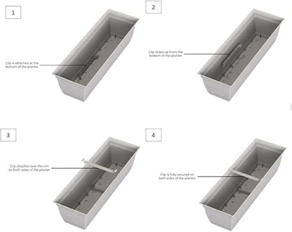 The HC Companies 24" Eclipse PlasticWindow Box 7.76"x24"x6.57" in White Color