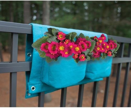 BloemBagz 2 Pocket Rail Planter, 18", Peppercorn