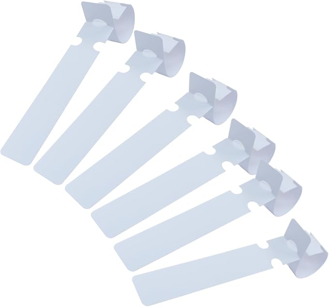 120 PCS Adjustable Plastic Plant Tree Tags - Waterproof Wrap Around Labels, Reusable Garden Markers(White)
