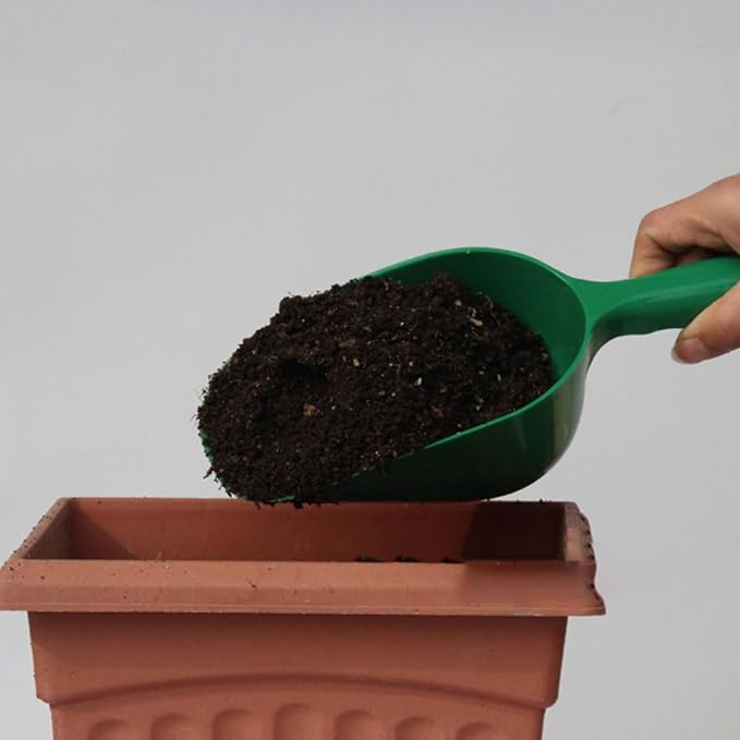 GANAZONO 3pcs Dirt Spoon Mini Pots Spatula Set Mini Plants Potting Soil Scoop Pet Food Shovel Garden Soil Scoop Plastic Garden Planting Balcony Plastic Large