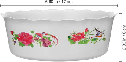 6pcs Hydroponic Planter Lotus Flower Pot 6.7 Inch Water Lily Narcissus Planting Bowls Plastic Flower Pot Plant Container Fish Bowl Plant Succulent Holder Pot