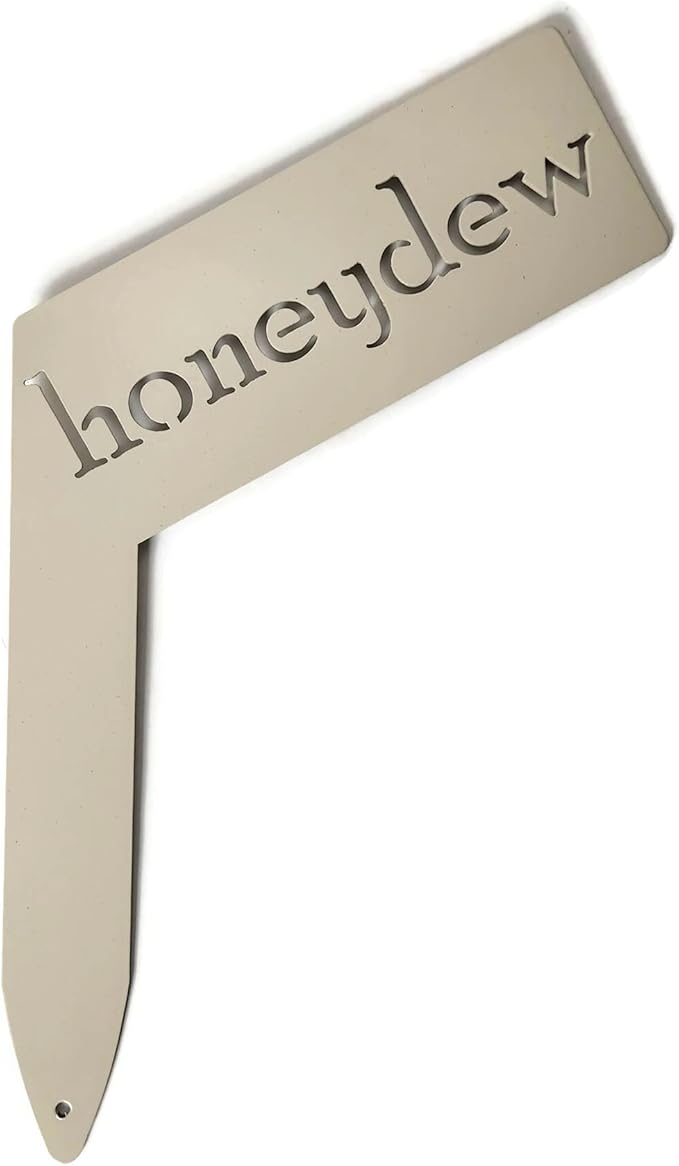 Planter Size Small Metal Garden Plant Vegetable Flower or Herb Markers 13.5 Inches Tall (honeydew, Cream)