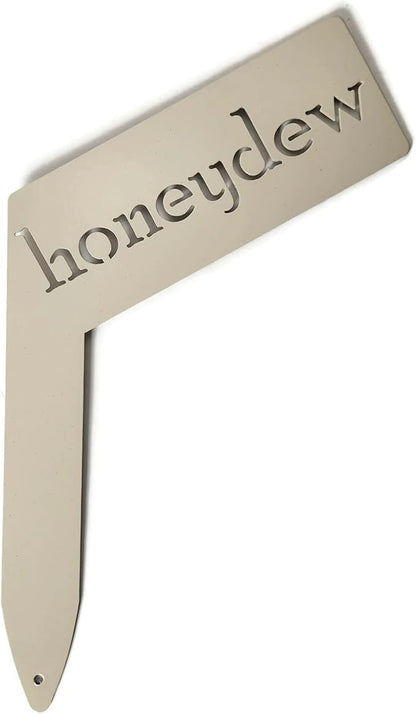 Planter Size Small Metal Garden Plant Vegetable Flower or Herb Markers 13.5 Inches Tall (honeydew, Cream)