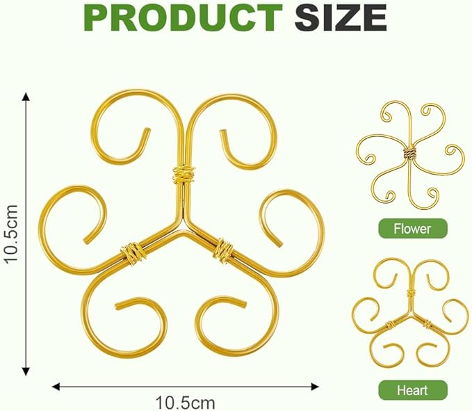 Plant Stem Support Set, 2025 New Reusable Plastic Climbing Plant Support Plant Trellis 3/6 Pcs, Upgrade Climbing Houseplant Support Stakes for Indoor Plants Stem Holder (1, Green Round)