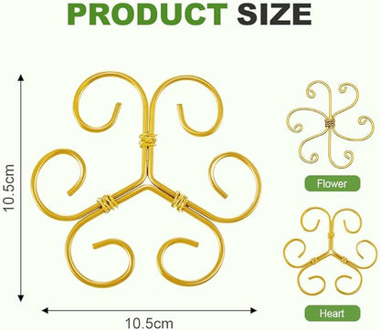 Plant Stem Support Set, 2025 New Reusable Plastic Climbing Plant Support Plant Trellis 3/6 Pcs, Upgrade Climbing Houseplant Support Stakes for Indoor Plants Stem Holder (1, Flower Goldern)