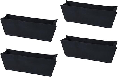 Non-Woven Fabric Plant Grow Bags Replacement Coco Liner Window Basket,Trough Shaped Wall and Deck Mount Planters,Round Hanging Basket (4Pack, 24)