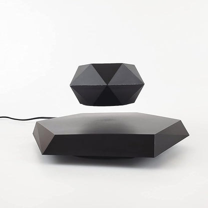 Levitating Plant Pot, Magnetic Levitation Flower Pot Rotating Planters Suspension Floating Plant Succulents Potted for Home Living Room Office Desk Decoration (Black)