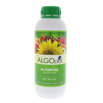 Algoflash All Purpose Formula - Liquid Fertilizer & Plant Food 1-Liter Bottle