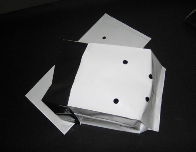 HORTIPOTS 3 Gallon Grow Bags Made of Black White Poly Film (50 Pieces per Pack)