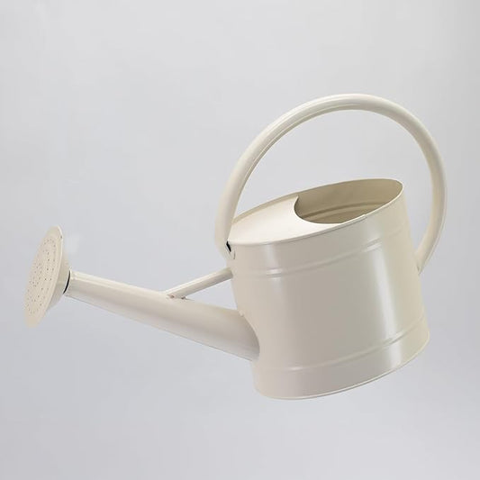 1.3 Gal Watering Can, Matte Cream White Finish, Galvanized, Metal Watering Can, Perfect Plant Water Can for Plants Indoor & Outdoor