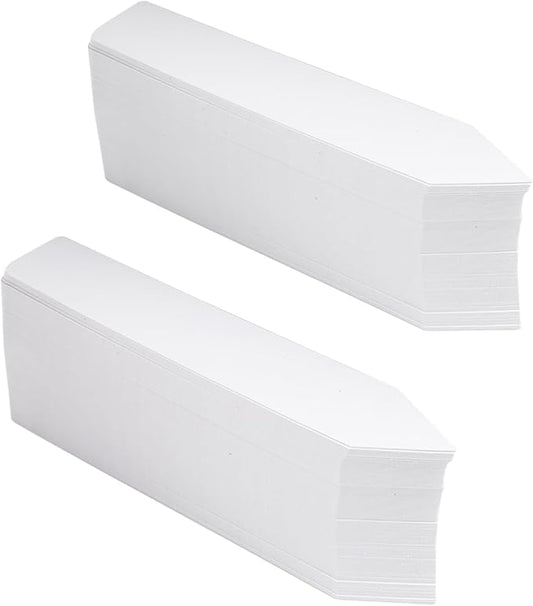 Quluxe 200 Pcs 6" Plant Labels PVC White Garden Labels Plant Tags Markers for Outdoor Garden
