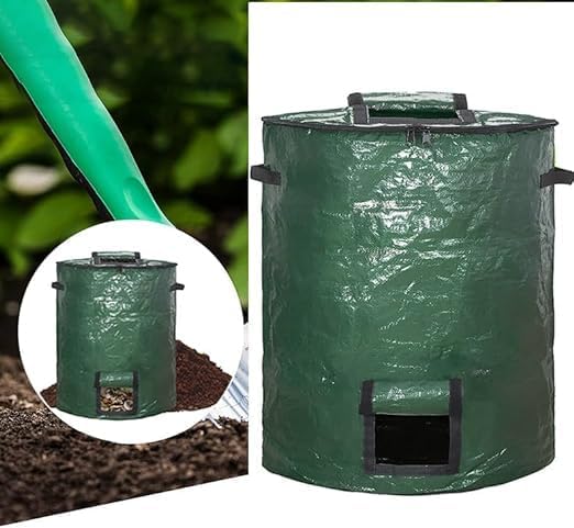 Big Compost Bag - 80 Gallon(300L) Garden Compost Bin for Yard Garbage Cans (Green 1pc)