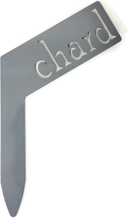 Planter Size Small Metal Garden Plant Vegetable Flower or Herb Markers 13.5 Inches Tall (chard, Primed Finish)