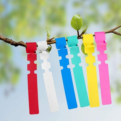KINGLAKE GARDEN Plastic Plant Labels Tags Tree Tags 120 Pcs Wrap Around Tree Tag Plant Garden Markers Garden Tag for Plants Pots