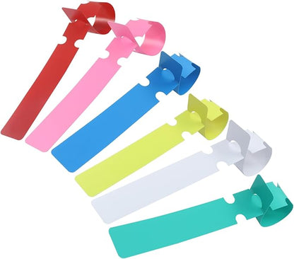 120 PCS Adjustable Plastic Plant Tree Tags - Waterproof Wrap Around Labels, Reusable Garden Markers(Assorted Colors)