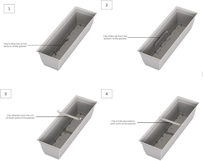 The HC Companies 30" Eclipse Plastic Window Box 7.76"x29.98"x6.57" in Black Color