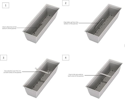 The HC Companies 30" Eclipse Plastic Window Box 7.76"x29.98"x6.57" in Black Color