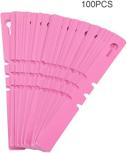 100Pcs Nursery Plant Tags Plastic Plant Tree Markers Wrap Around Hanging Nursery Garden Decor Reusable Labels Lawn Ornament 21 x 2cm ()
