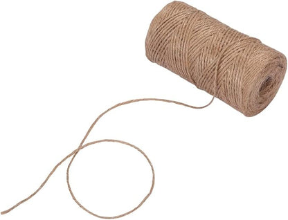 Quotidian Brown Natural 3 ply Jute Jute Twine Rolls 1/12" (0.2cm) 1000 Feet - Wrapping Picture Hanging Gardening