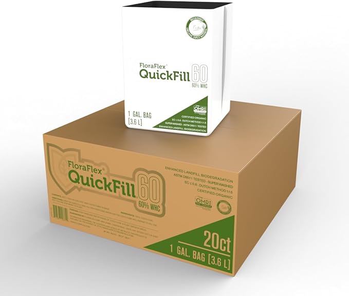 FloraFlex 1 Gal QuickFill™ | 60% WHC | Expandable Organic Coco Coir Plant Medium 20pk
