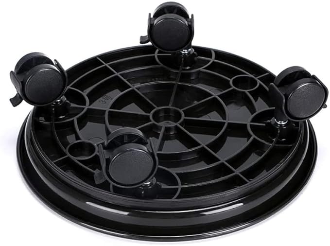 Yiting Plant Caddy with Wheels Heavy-Duty Rolling Plant Stand with Wheels Plant Dolly with Casters for Indoor and Outdoor Plant Roller Base Plant Saucer Mover (13 inch, Black)