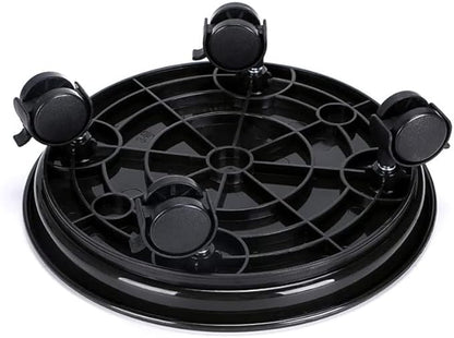 Yiting Plant Caddy with Wheels Heavy-Duty Rolling Plant Stand with Wheels Plant Dolly with Casters for Indoor and Outdoor Plant Roller Base Plant Saucer Mover (13 inch, Black)