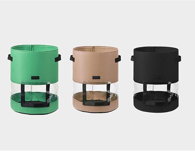 2 PCS Potato Grow Bags 7 Gallon with Flap Plant Grow Bags Garden Vegetable Planting Pots Grow Bags for Growing Potatoes Tomato and Fruits Outdoor 35cm/13.7inch in Diameter 28cm/11inch in Height