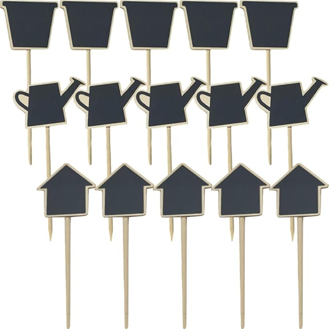 HOMSFOU Mini Chalkboard Sign Set 30pcs Chalkboard Tags for Decor Wedding Party Daily Reminder