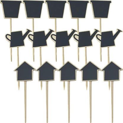 HOMSFOU Mini Chalkboard Sign Set 30pcs Chalkboard Tags for Decor Wedding Party Daily Reminder