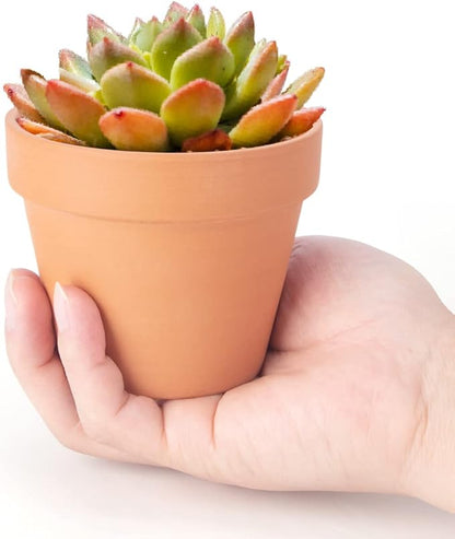 CFKJ [26 Pack] 4" Planter Nursery Pots Terracotta Pot Clay Ceramic Pottery Cactus Pots Flower Succulent Plants Pot Garden (4")
