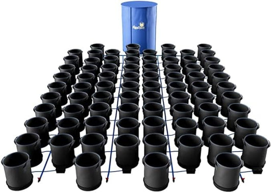 AutoPot 80 Pot XXL System with 13 Gallon Pots and 200 Gallon FlexiTank - Self-Watering, Gravity-Fed System (80Pot - 13 Gallon - 200 Gallon FlexiTank) Indoor, Black