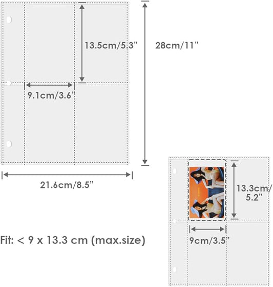 Baskiss 4 Pocket Seed Storage Sleeves 25 Pack Garden Seed Organizer Pages, 100 Pockets 3.58" x 5.27", 240 Microns Thick Heavy-Duty Sheet Protector for Seeds, Photos, Cards, Fits Standard 3 Ring Binder