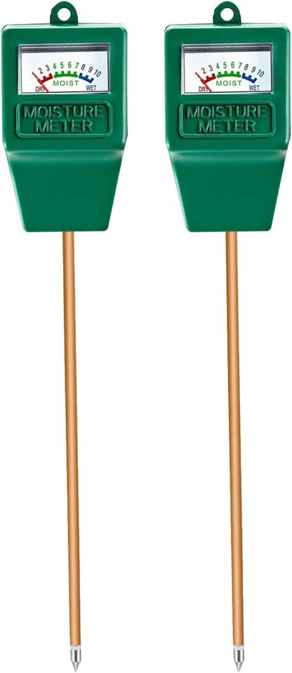 Soil Moisture Meter,2 Pack Plant Hygrometer Moisture Sensor Plant Water Monitor for Potted Plants,Garden,Farm, Lawn(No Battery Needed)