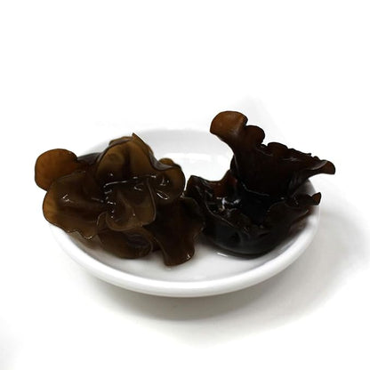 DABC OAK LAND Premium Dried Woodear Mushroom, Dried Black Fungus Shredded All Natural Vegan and Gluten-Free Rich in Fiber & Iron, Perfect for Cuisine, Soups 16 Ounce