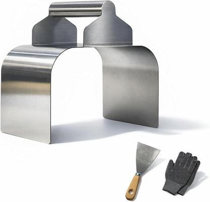 Landscape Curb Trowel Edger, Curb It Yourself, Curb and Gutter Shape Maker, Concrete Curb Trowel, Rectangular trimmer - 4" x 6" x 4" (Rectangular Curb It Yourself)