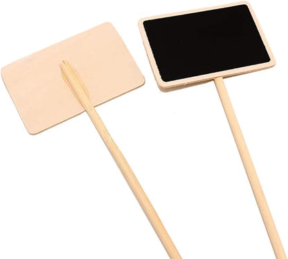 20 Pcs Mini Wood Chalkboard Stakes Gardening Plant Tags Markers Plant Labels Decorative Signs Place Cards