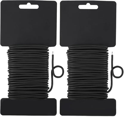 Shintop Reusable Garden Plant Twist Tie 2.8mm, 2PCS 65Feet Heavy Duty Soft Wire Tie for Tomato Plants, Climbing Roses and Vines Organizing (Black)