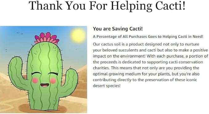 Cactus Soil Potting Mix with Mycorrhizal Fungi - 4 Quarts of Soil for Succulents and Cactus - High Drainage, Slightly Acidic, Soil for Healthy and Happy Indoor Plants
