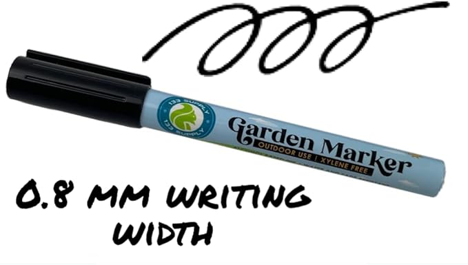 Permanent Black Markers - 4 Pack Garden Marker Pens (No Plant Tags) - 133 Supply