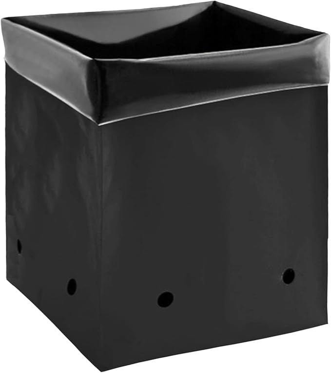 DL Wholesale Grow1 Plastic PE Grow Bags for Plants (All Black) (10 Gallon, 300 Bags)